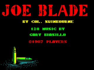 Joe Blade title screen for ZX Spectrum